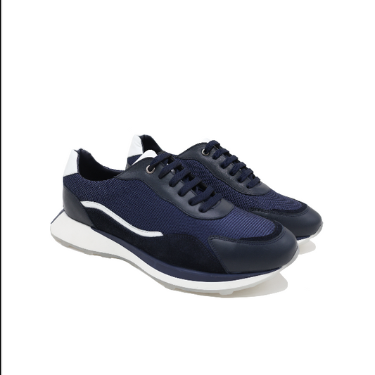 Shiny navy classic sneakers